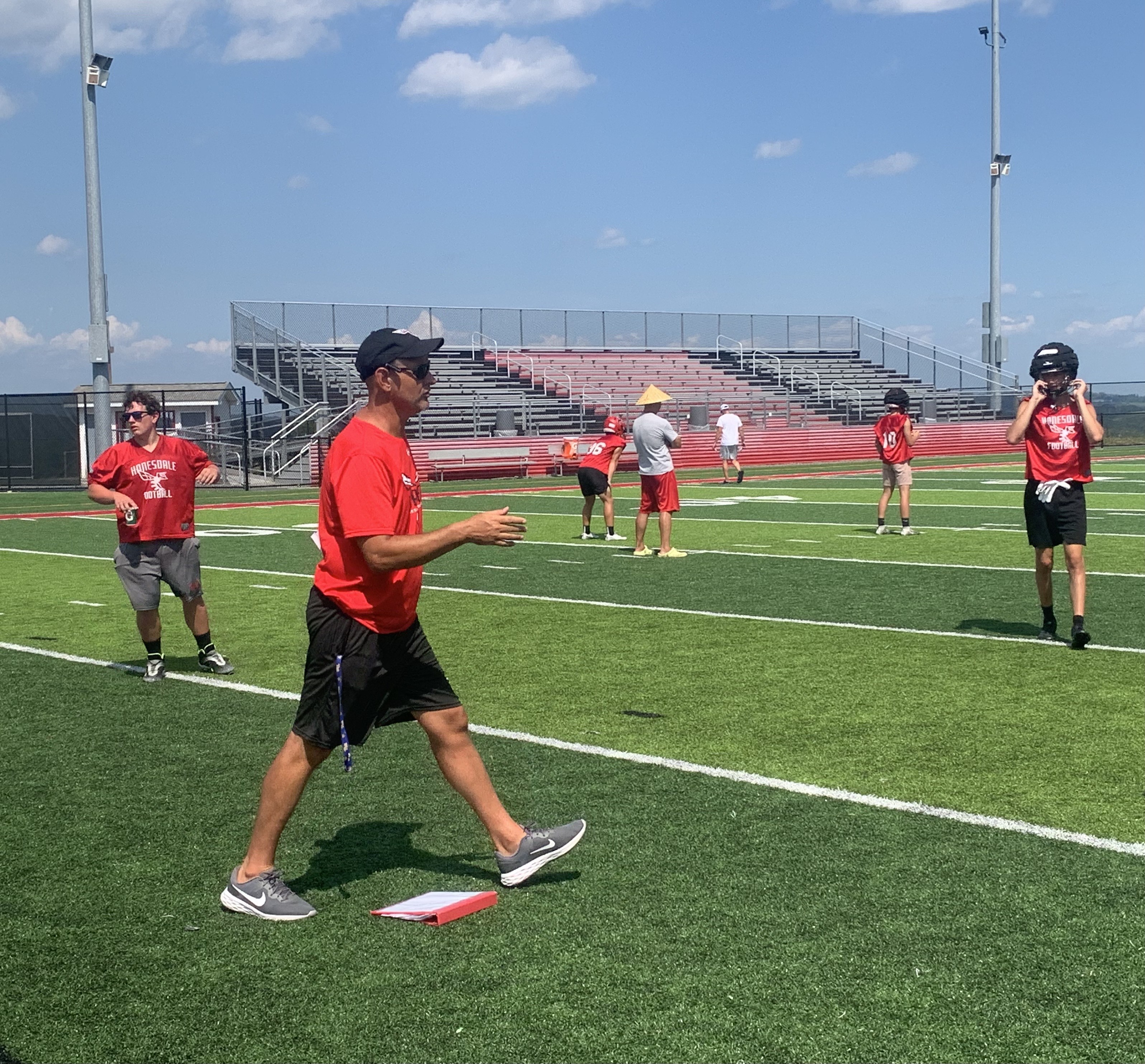 Honesdale coach George Howanitz at Tuesday’s practice.