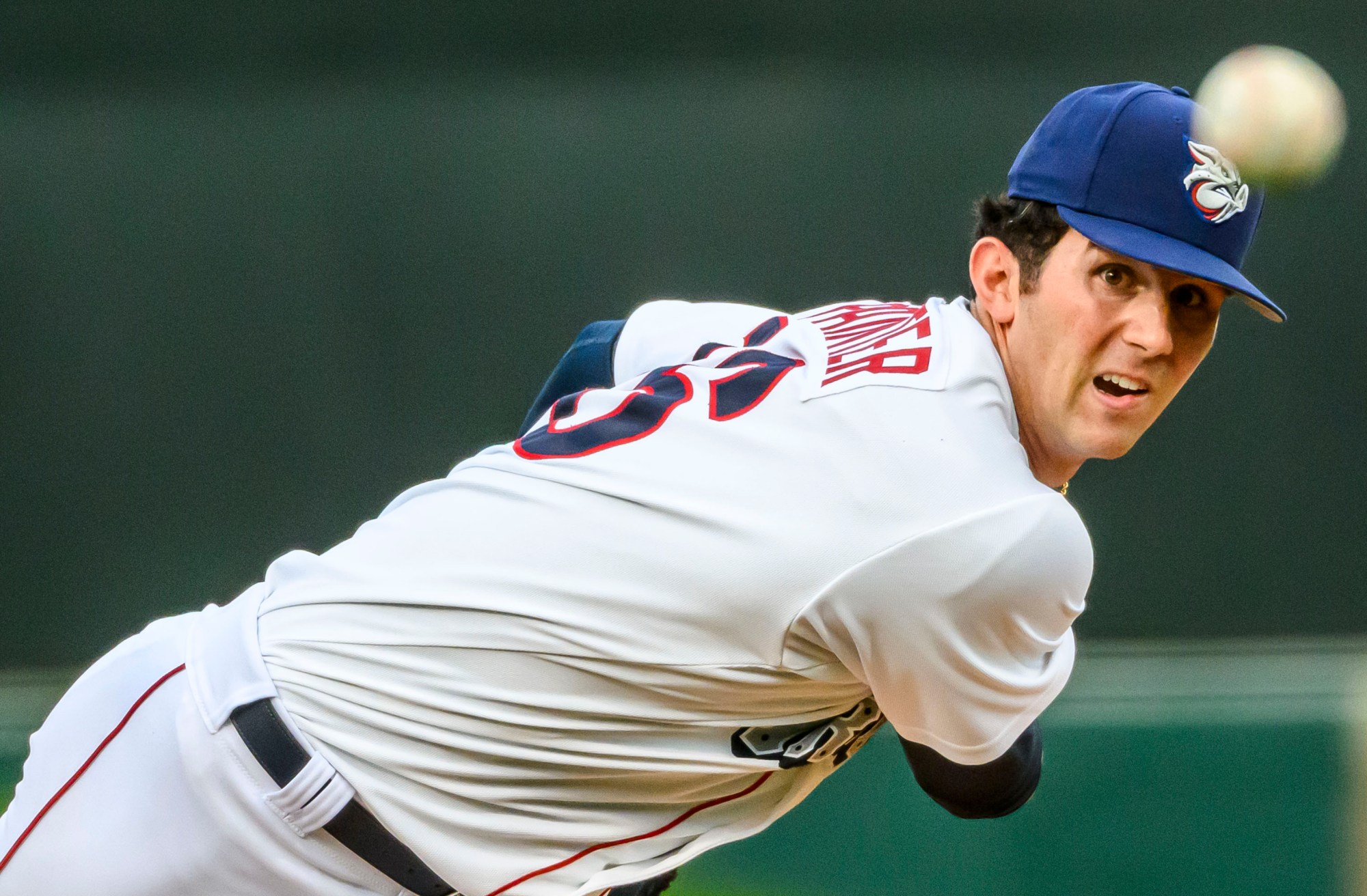 Philadelphia Philles pitcher Andrew Painter, the team's No. 1 prospect, pitches in a rehab start Thursday, May 8, 2025, for the Lehigh Valley IronPigs against the Worcester Red Sox at Coca-Cola Park in Allentown. (April Gamiz/The Morning Call)