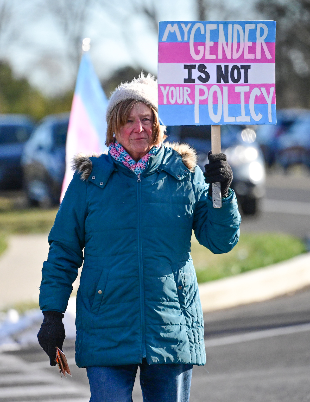 Protesters rally outside after Dr. Mehmet Oz, administrator for the...