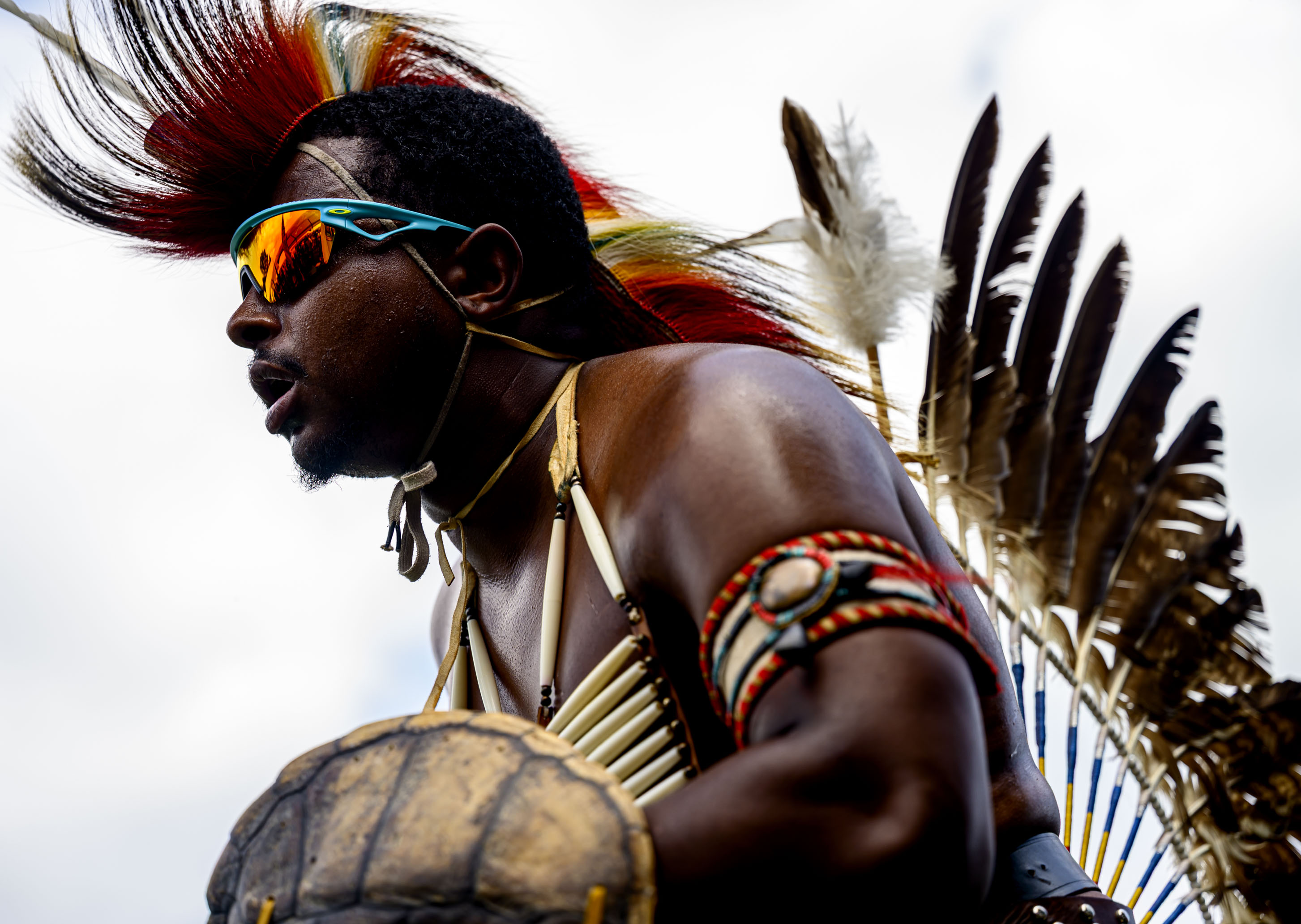 Nitauke Manowsas of the Shinnecock Indian Nation dances Saturday, Aug. 16, 2025, during The 45th Annual Roasting Ears of Corn Festival Honoring Tradition Event hosted by the Museum of Indian Culture in Allentown. The event features Native American drumming, singing, dancing, food, artisans, cultural heritage activities and more. The event runs through Sunday - 10 am - 6 pm. (April Gamiz/The Morning Call)