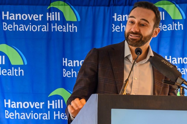 Jefferson Health President Dr. Baligh R. Yehia speaks Monday, Dec. 8, 2025, during a ribbon-cutting ceremony for Hanover Hill Behavioral Health, a three-story, 144-bed behavioral health hospital in Hanover Township, Northampton County. The hospital represents a joint venture between Lehigh Valley Health Network, part of Jefferson Health, and Universal Health Services. (April Gamiz/The Morning Call)