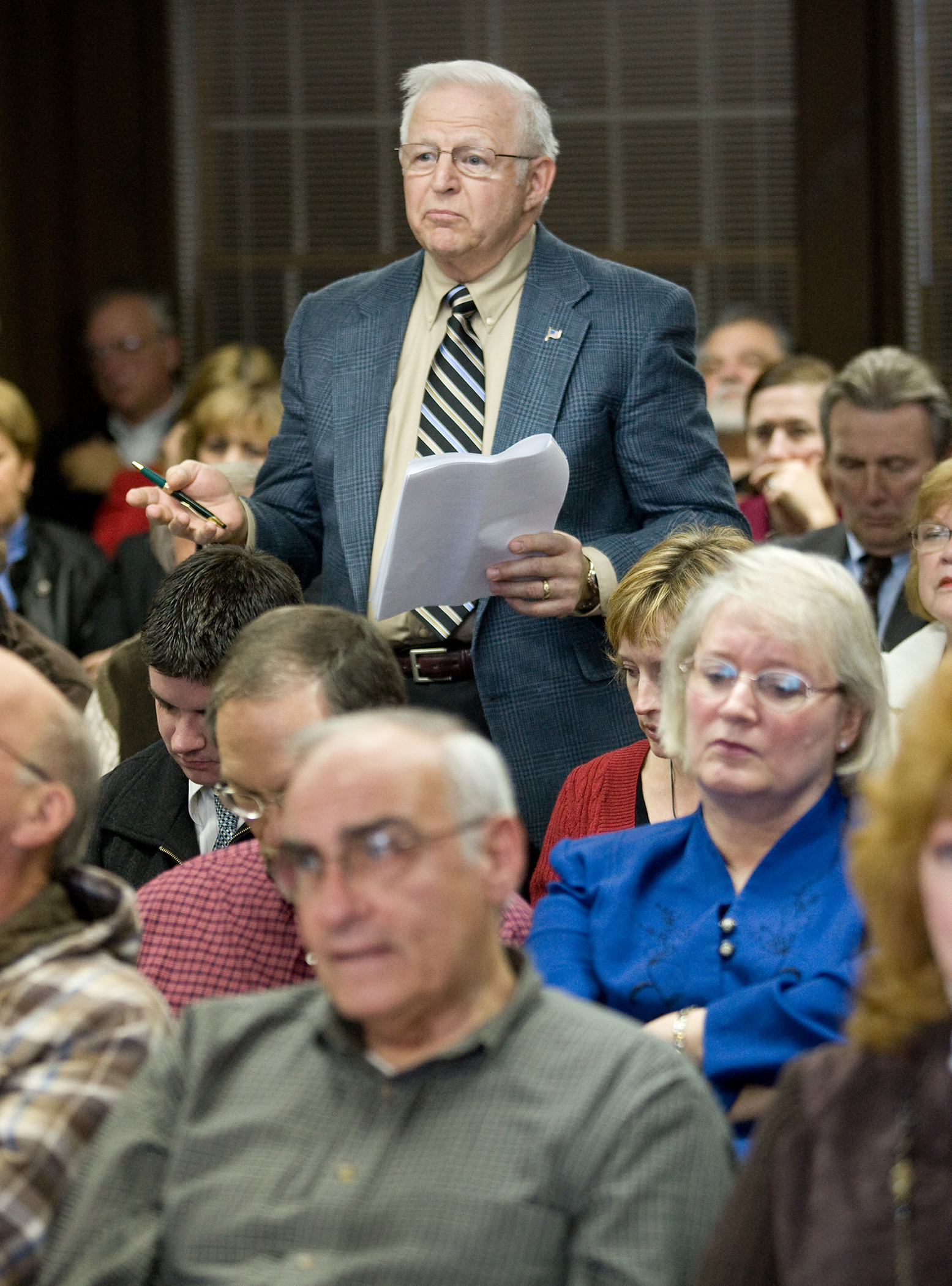 Grayson McNair of Citizens for Change in Lower Macungie addresses...