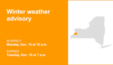 NY weather: Winter weather advisory issued for Erie County until Tuesday morning
