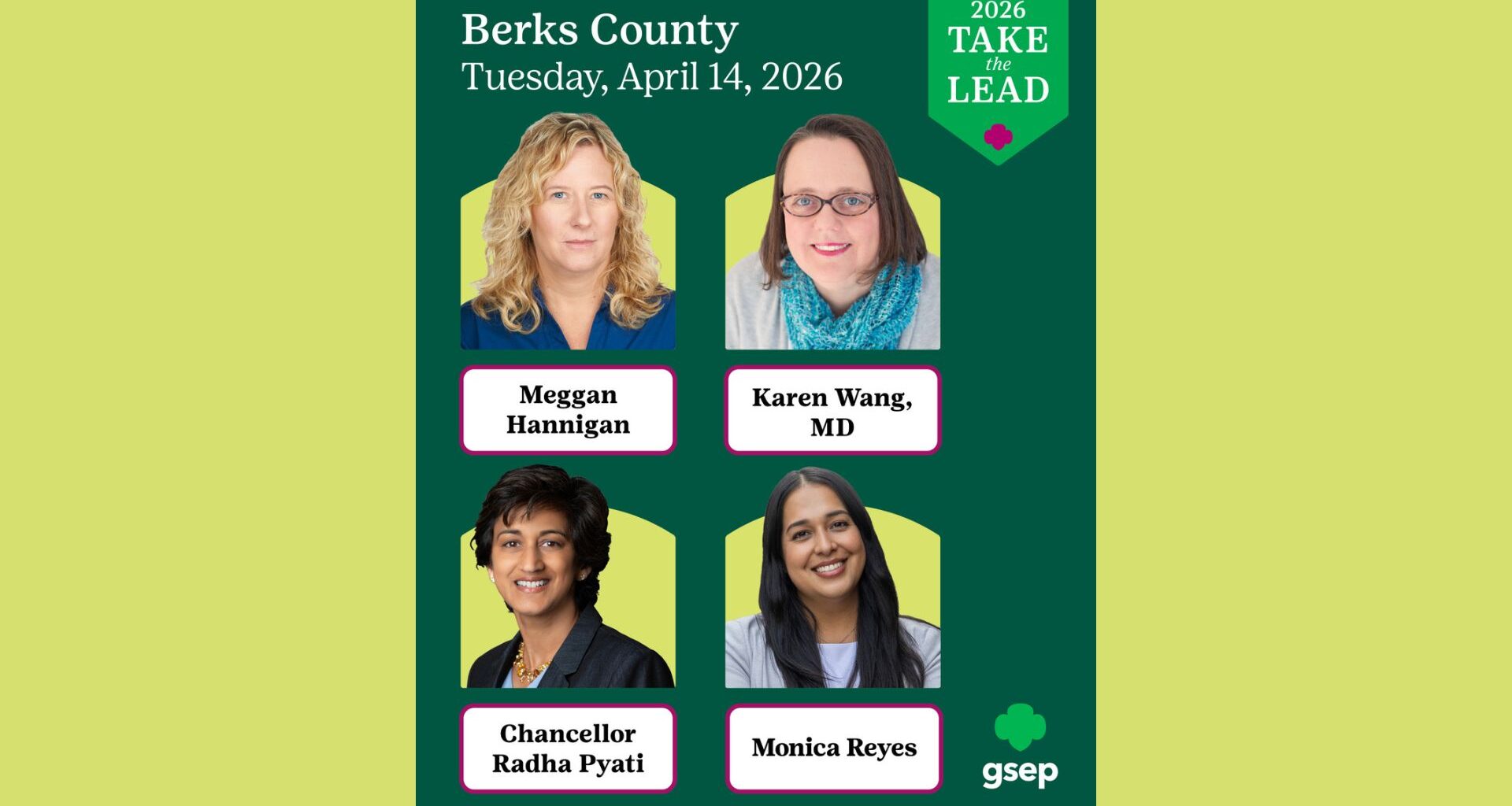 Girl Scouts of Eastern PA Announces 2026 Take the Lead Berks County Honorees 