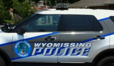 Wyomissing police vehicle broadsided in West Reading