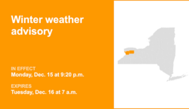 NY weather: Winter weather advisory affecting Erie and Genesee counties until Tuesday morning