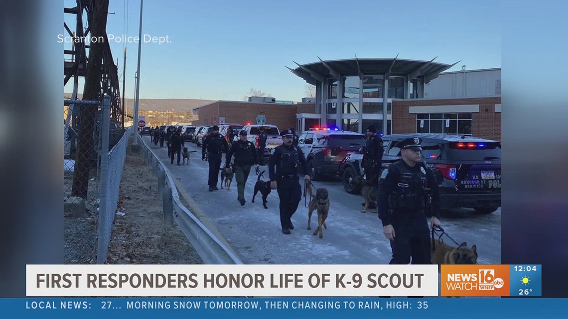 Scranton Police Department honors K-9 Officer Scout