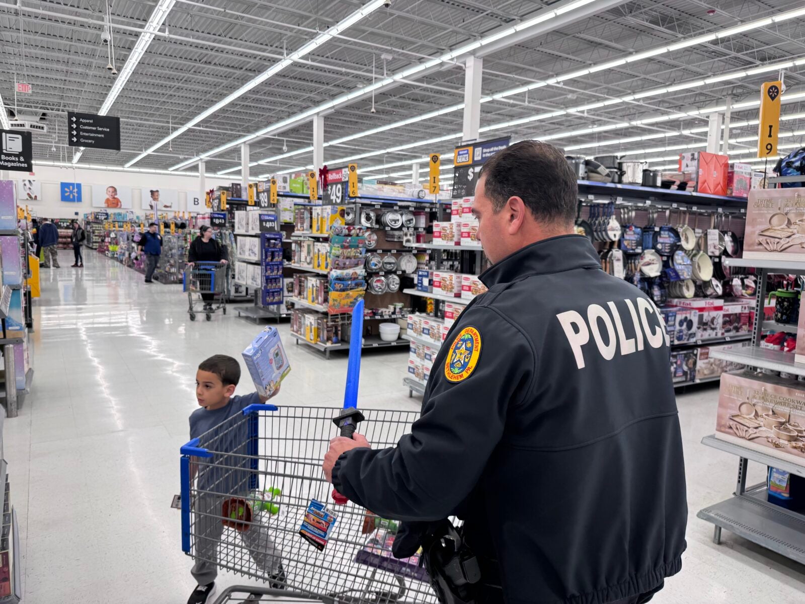 shop with a cop bethlehem police officers christmas toys