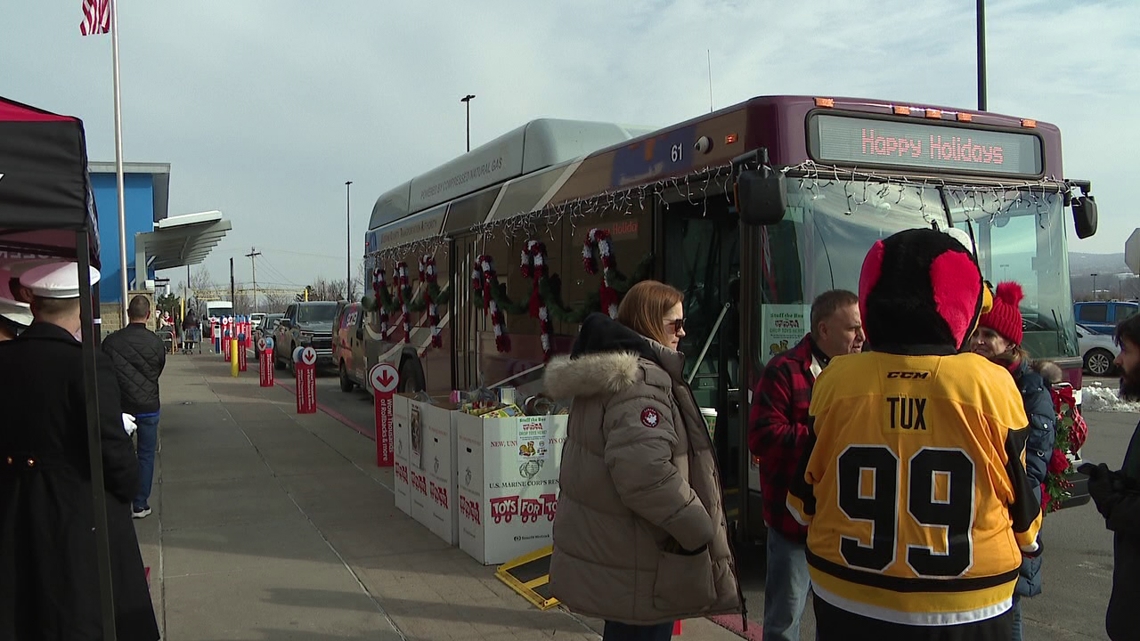 'Stuff the Bus for Toys for Tots' collects toys and donations for children in Pittston Township