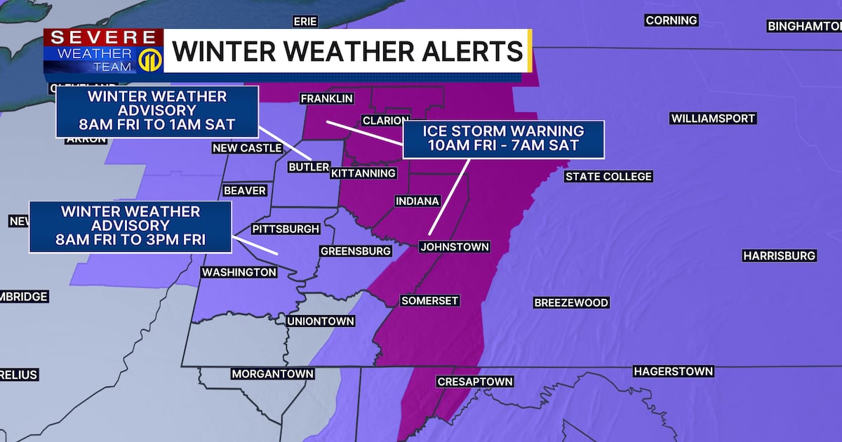 Freezing rain could bring hazardous travel conditions amid Ice Storm Warning