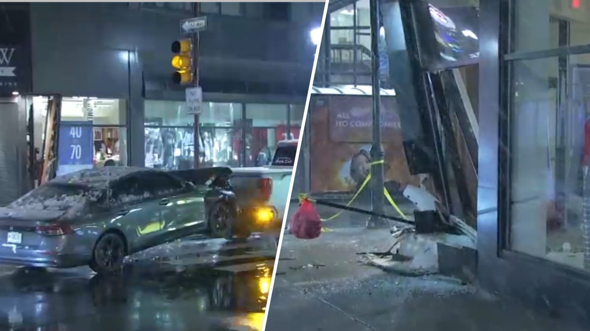 Car crashes into front window of Center City J. Crew shop – NBC10 Philadelphia