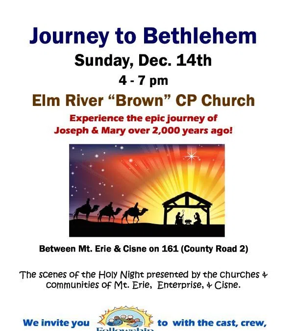 JOURNEY TO BETHLEHEM DRIVE-THROUGH EXPERIENCE COMING TO MT. ERIE AREA