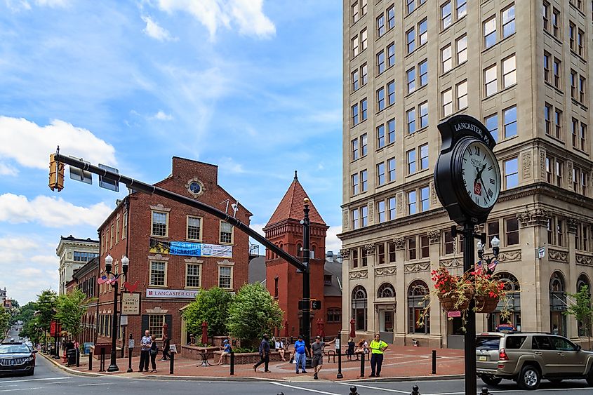  Penn Square in downtown Lancaster, Pennsylvania, USA.