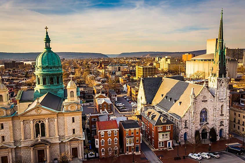 The churches and neighborhoods in Harrisburg, Pennsylvania.