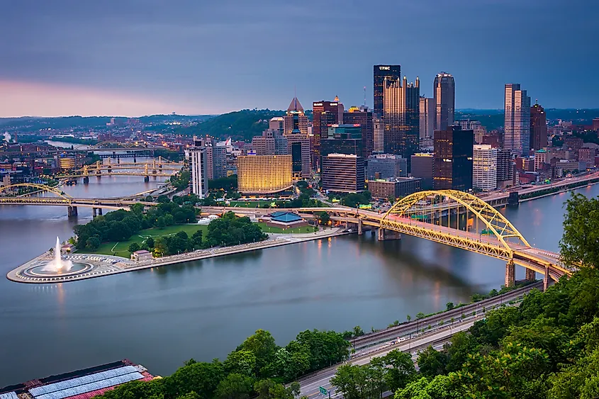 The beautiful skyline of Pittsburgh.