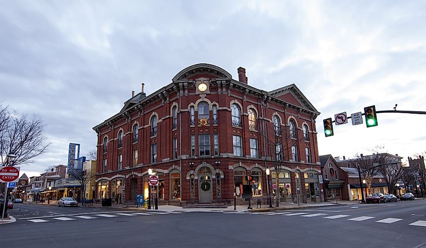 Center of Doylestown, Pennsylvania.