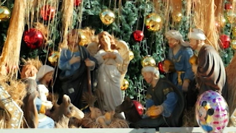 The nativity scene in Bethlehem