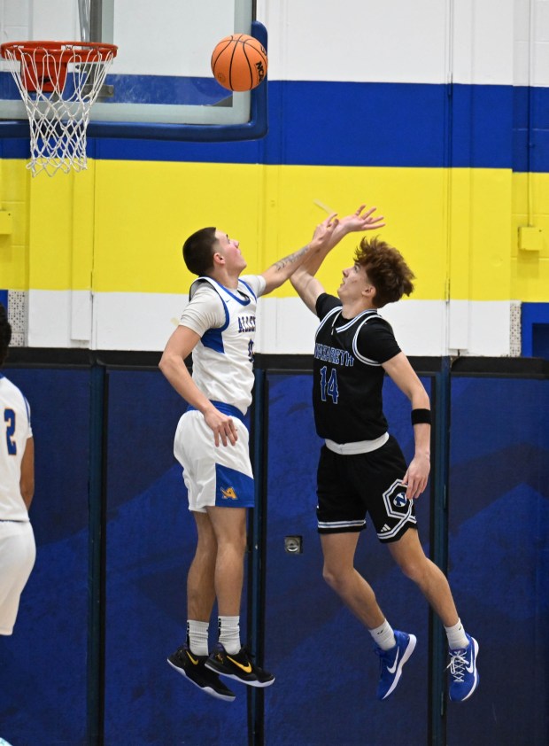 Nazareth's Matthew Leluga shoots the ball against Allen on Tuesday, Dec.16, 2025, at William Allen High School in Allentown. (Amy Shortell/The Morning Call)