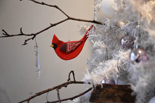 The Winter Wonderland tree is seen Sunday, Dec. 7, 2025, at the Moravian Museum of Bethlehem in the 1741 Gemeinhaus in Bethlehem during the "Trees of Historic Bethlehem" exhibition. The show, presented by Historic Bethlehem Museums & Sites, is back for the 2025 holiday season with a collection of the top Christmas trees and themes of the past 20 years. It runs through Jan. 11. (Amy Shortell/The Morning Call)