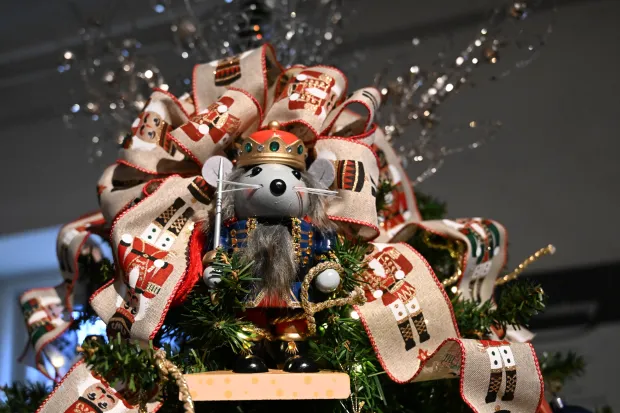 The Nutcracker tree is seen Sunday, Dec. 7, 2025, at the Moravian Museum of Bethlehem in the Single Sisters' House in Bethlehem during the "Trees of Historic Bethlehem" exhibition. The show, presented by Historic Bethlehem Museums & Sites, is back for the 2025 holiday season with a collection of the top Christmas trees and themes of the past 20 years. It runs through Jan. 11. (Amy Shortell/The Morning Call)