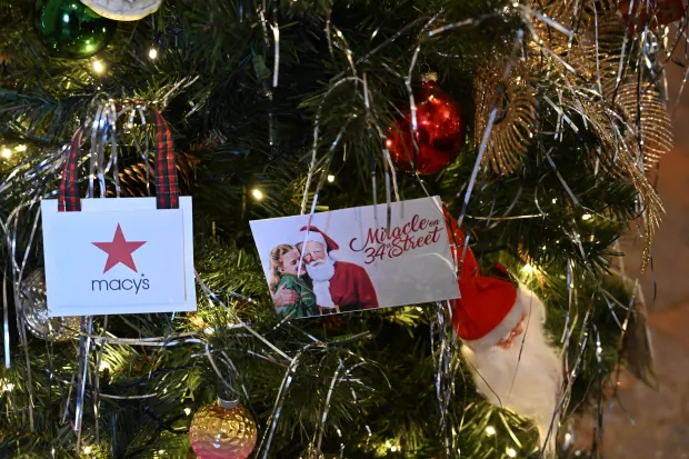 The Miracle on 34rth Street tree is seen Sunday, Dec. 7, 2025, at the Moravian Museum of Bethlehem in the Single Sisters' House in Bethlehem during the "Trees of Historic Bethlehem" exhibition. The show, presented by Historic Bethlehem Museums & Sites, is back for the 2025 holiday season with a collection of the top Christmas trees and themes of the past 20 years. It runs through Jan. 11. (Amy Shortell/The Morning Call)