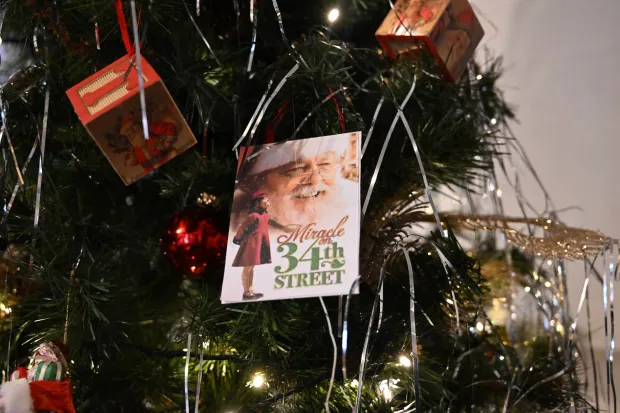 The Miracle on 34rth Street tree is seen Sunday, Dec. 7, 2025, at the Moravian Museum of Bethlehem in the Single Sisters' House in Bethlehem during the "Trees of Historic Bethlehem" exhibition. The show, presented by Historic Bethlehem Museums & Sites, is back for the 2025 holiday season with a collection of the top Christmas trees and themes of the past 20 years. It runs through Jan. 11. (Amy Shortell/The Morning Call)