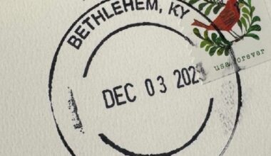 A special Christmas stamp from Bethlehem Kentucky