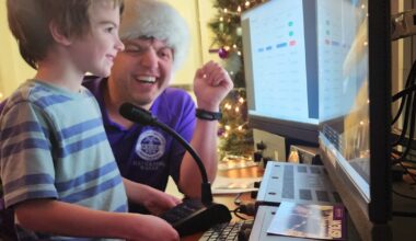 Families speak to Santa through ham radio station at University of Scranton