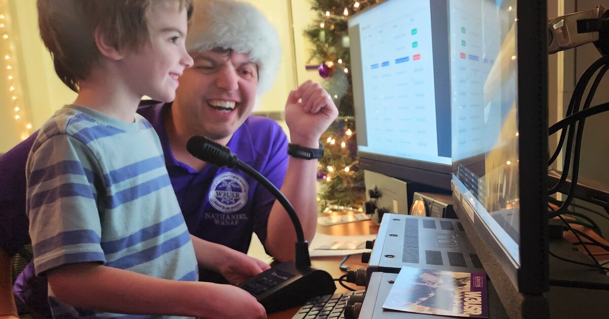 Families speak to Santa through ham radio station at University of Scranton