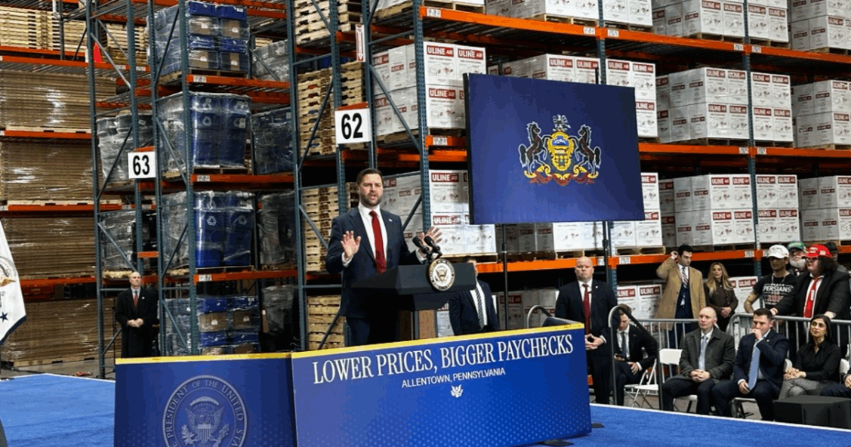 In Allentown, Vance says economy is improving, blames hardships on Biden