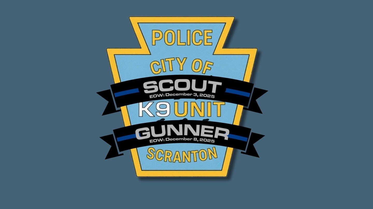 Scranton PD mourns loss of 2 K-9s in same week