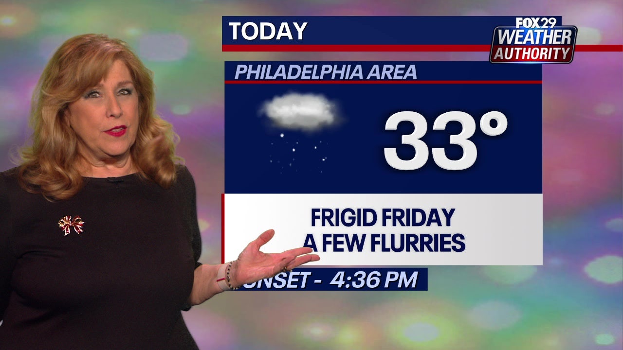 Philadelphia weather: Frigid Friday with flurries leads to seasonable weekend
