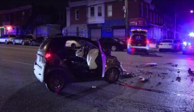 2 Philadelphia police officers hurt in crash with SmartCar in Hunting Park