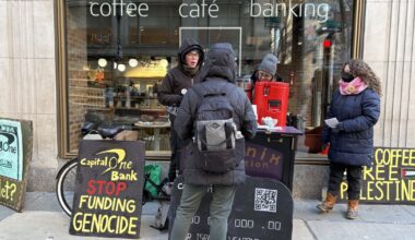 Protesters in Philly join national campaign to get Capital One to dump Israel arms corp