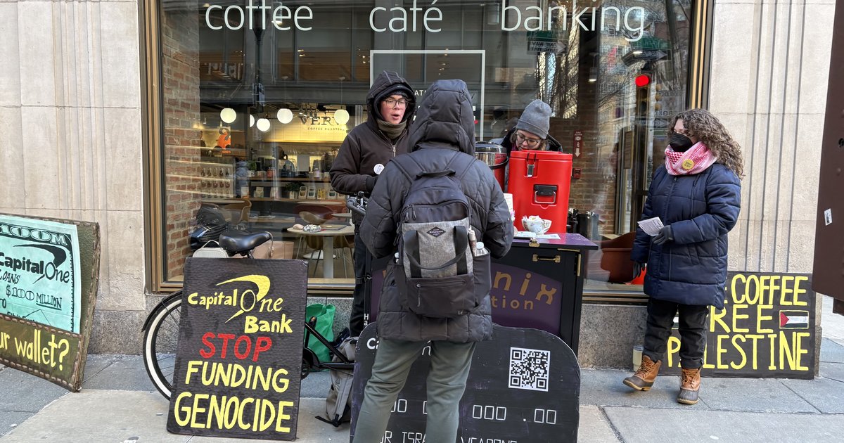 Protesters in Philly join national campaign to get Capital One to dump Israel arms corp