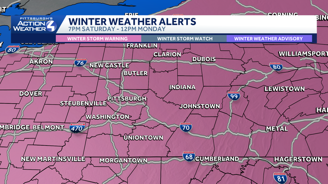 Western PA: Alert Days for frigid wind chills, major snowstorm western pa: alert days for frigid wind chills, major snowstorm