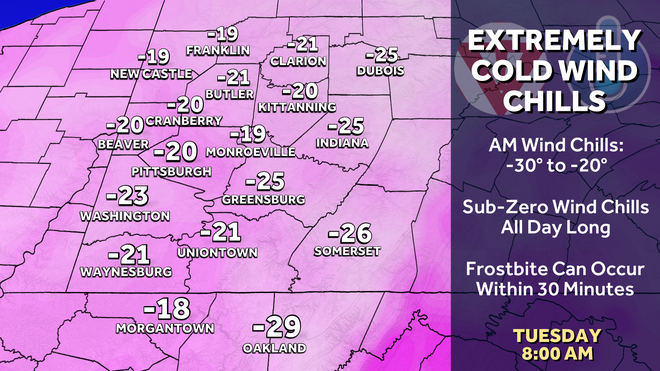 Alert Day: Leftover snow shower, frigid wind chills for Pittsburgh alert day: leftover snow shower, frigid wind chills for pittsburgh