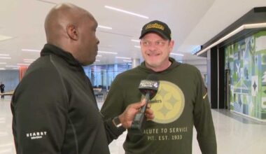 Steelers playoff excitement at Pittsburgh International Airport
