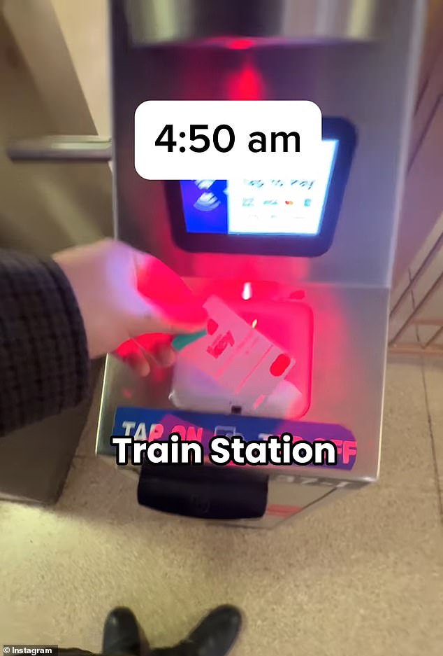 The 34-year-old starts his day bright and early, either on a Sunday or a Monday, and takes the train to the airport