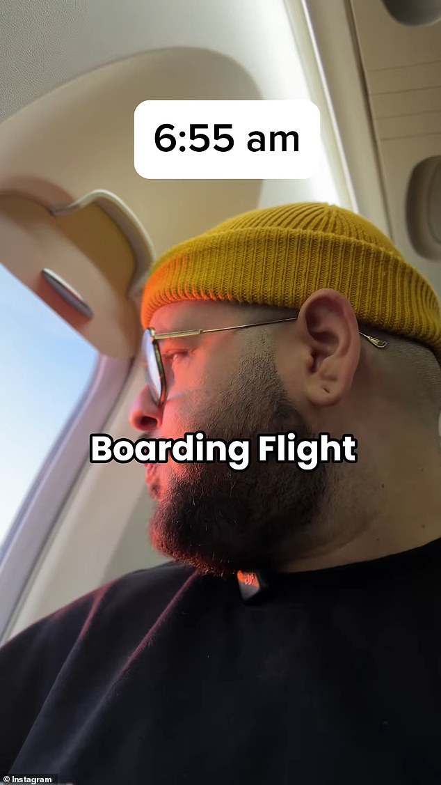 Rodriguez makes sure he boards an early morning flight so he gets to his job on time, counting in potential flight delays