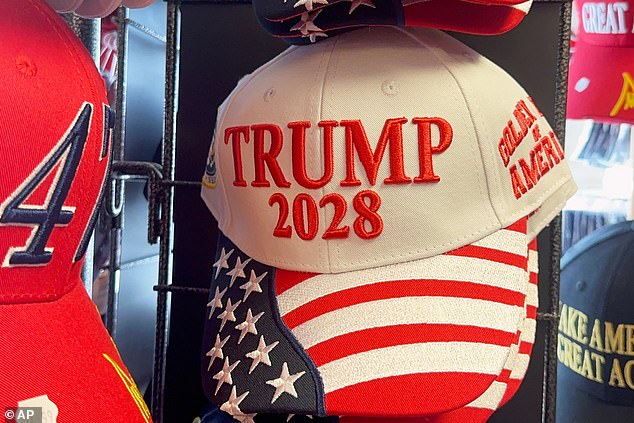 Even though the Constitution bars Trump from running for a third term, Trump Store PA still has a line of 2028 merch