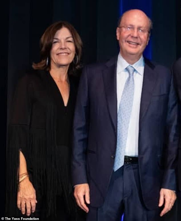 Controversy erupted after Jeff Yass quietly bought up much of the village's commercial core. Yass is pictured alongside his wife Janine Coslett