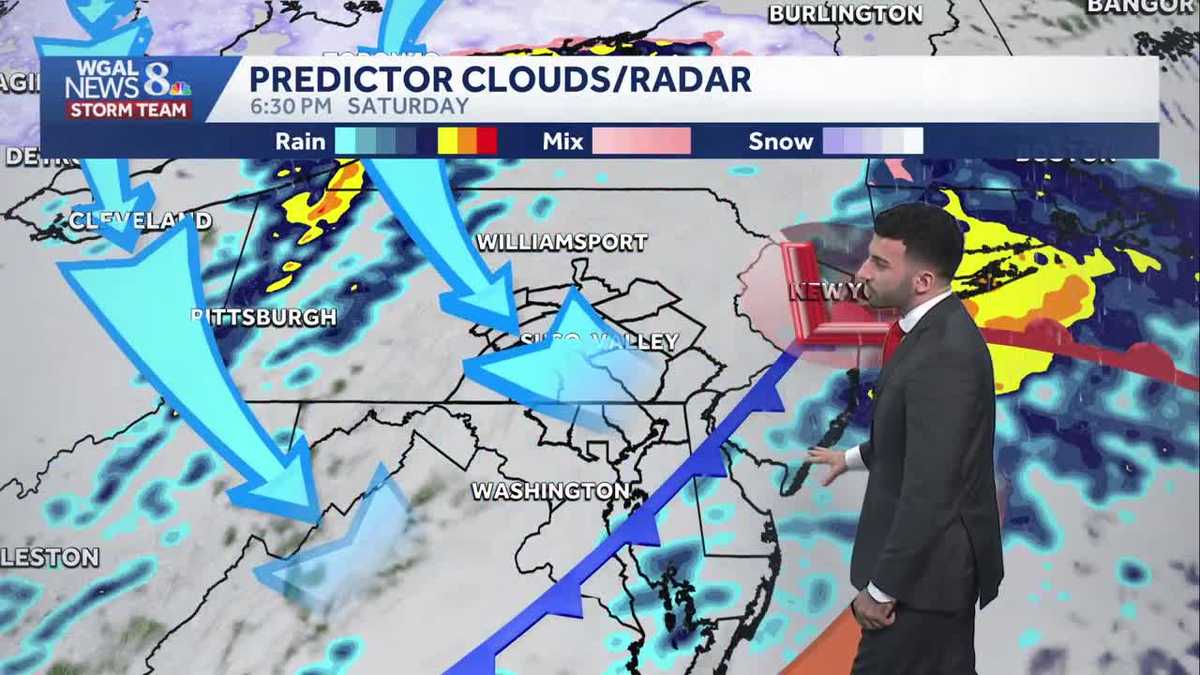 Scattered showers moving out; more rain Saturday in south-central Pennsylvania