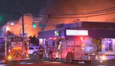 Large fire rips through Camden, New Jersey abandoned building