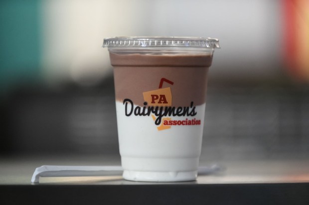 The milkshakes served by the PA Dairymen's Association are favorites of Farm Show visitors. (Reading Eagle)