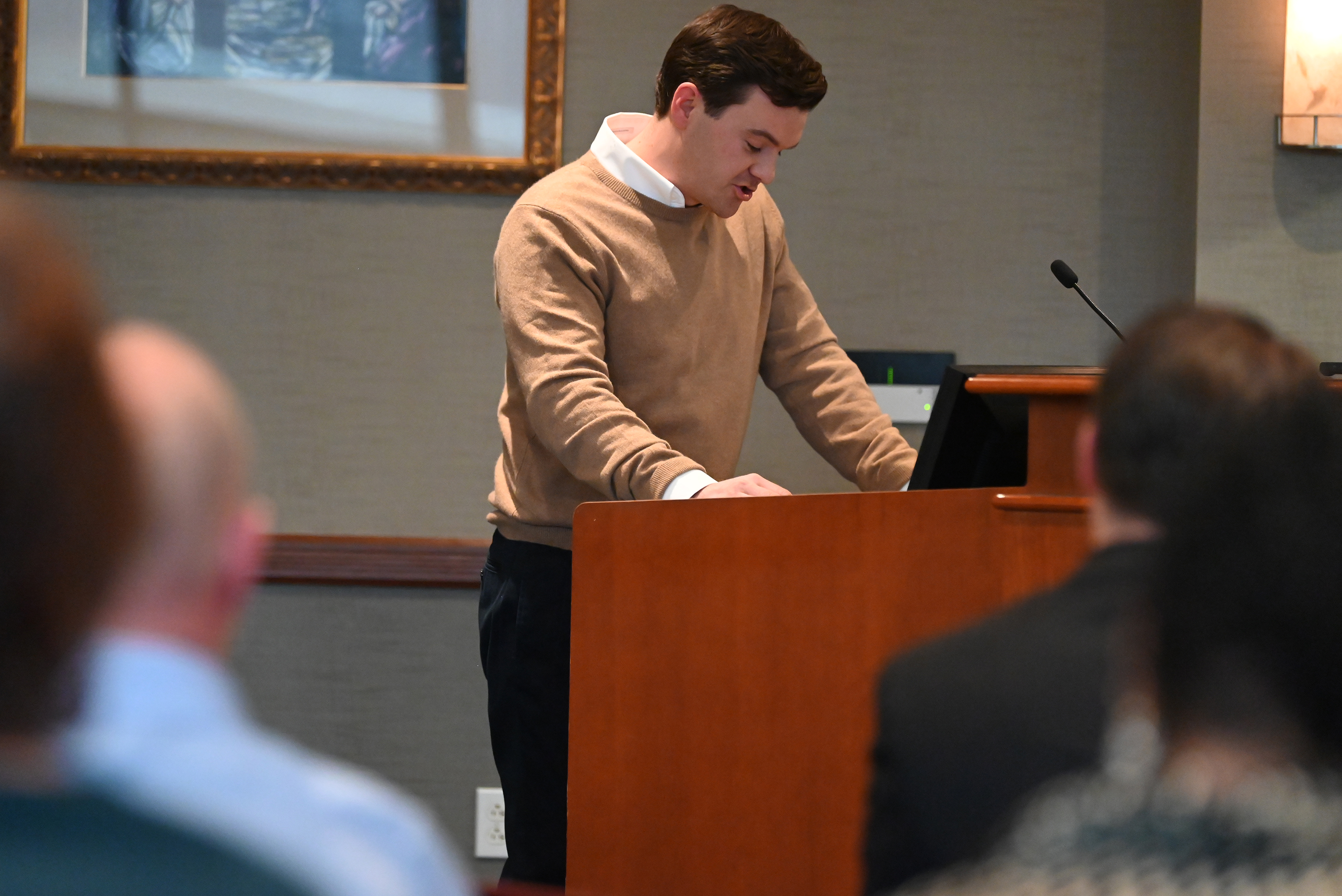 Dunmore mayor Max Conway testifies during the one o’clock Public...