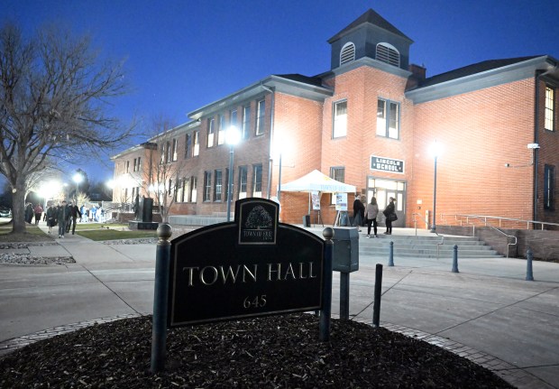 The Erie Town Hall on Wednesday. Cliff Grassmick/Daily Camera).