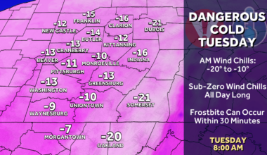 Cold Weather Advisory in place for Western Pa. starting Monday