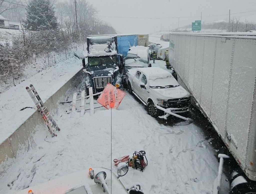 11-vehicle pileup in Berks County injured 6