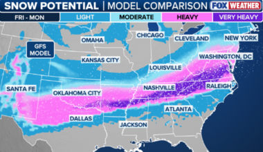 Forecasters say ‘substantial’ snow is possible this weekend